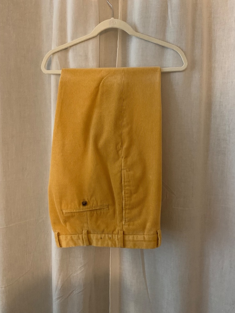 Brooks Brothers Hudson Mustard Yellow Corduroy Pants 35x32 - Picture 2 of 8